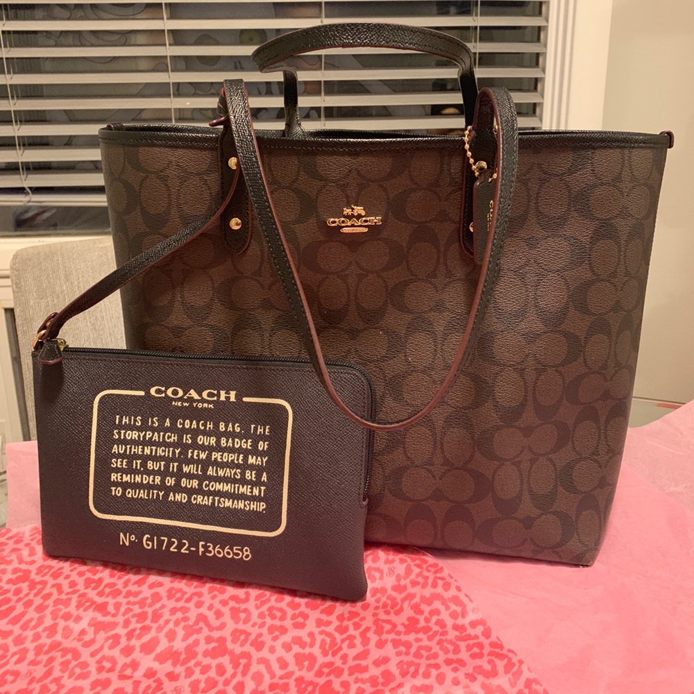 Coach Neverfull Carryall Reversible Large Tote